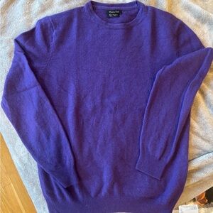 Massimo Dutti Rich Purple cashmere Crewneck Sweater